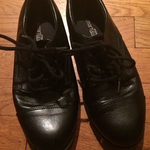 Boys black dress shoes, size 2.5